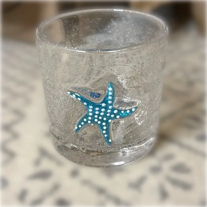 Glows! Fused Glass Sea Star / Starfish Candle Holder