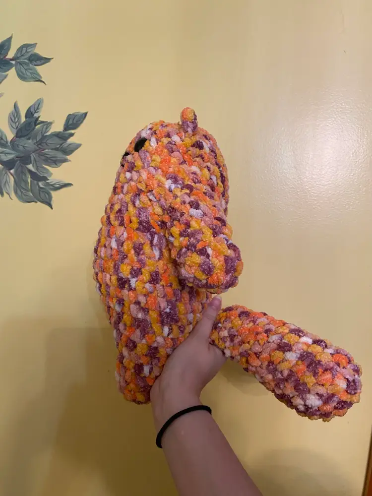 Crocheted Cat Approximately 17 X 13 1/2