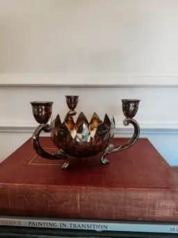 William Rogers Silver Plate Floral Centerpiece