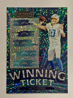 2023 Panini Contenders #12 Justin Herbert Winning Ticket
