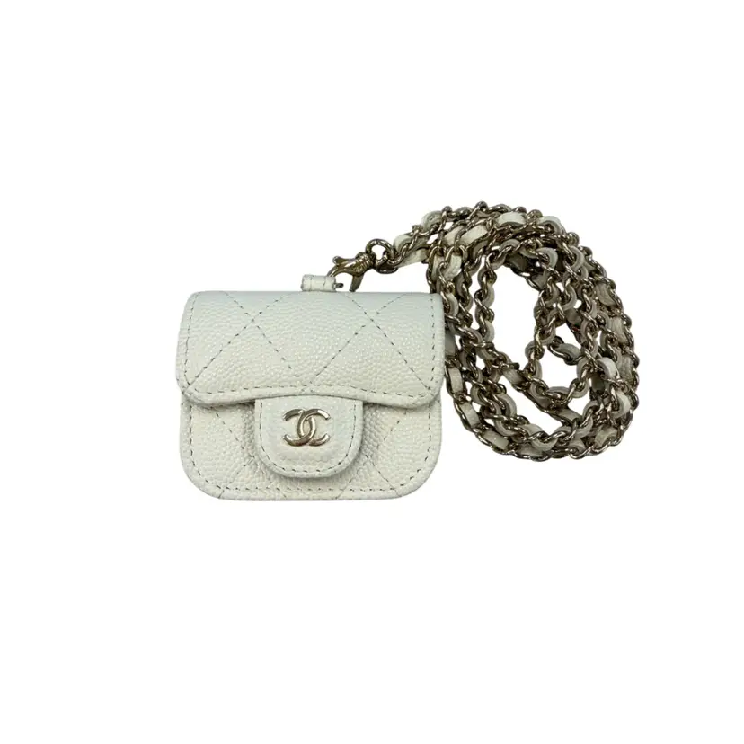 Chanel White Caviar AirPod Case