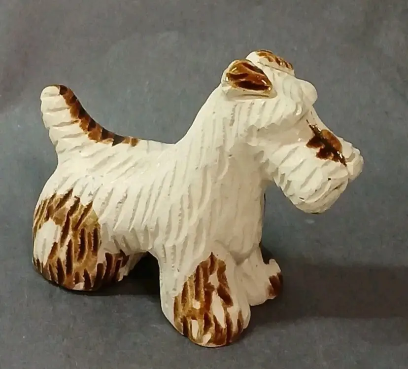 Artesania Rinconada Scotty Dog Vintage Pottery Figurine Scottish Terrier Signed