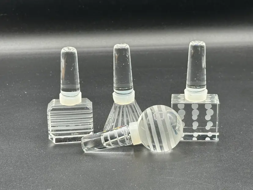 Mikasa Cheers Crystal Etched Wine Bottle Stoppers Set of 4