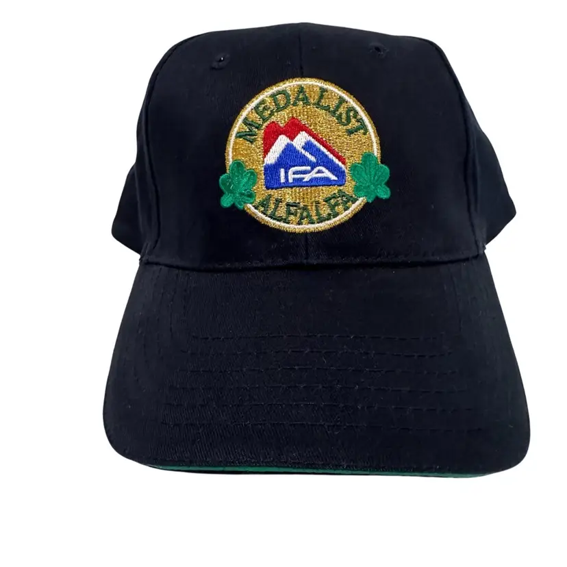Vintage IFA Medalist Alfalfa Farming NWOT Black Snapback