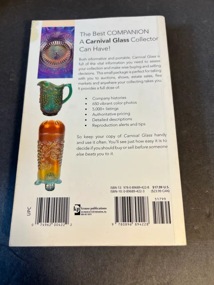 Carnival Glass Identification Research 2006 Illustrated Warman’s Companion.