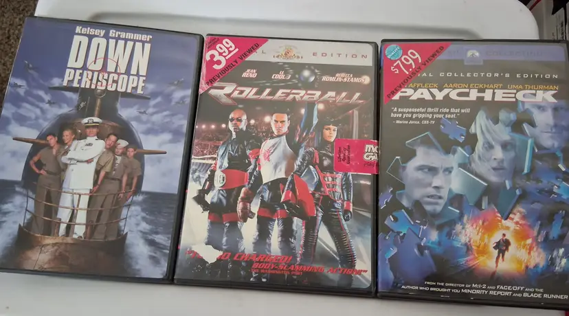 DVD Collection: Down Periscope, Rollerball, Paycheck