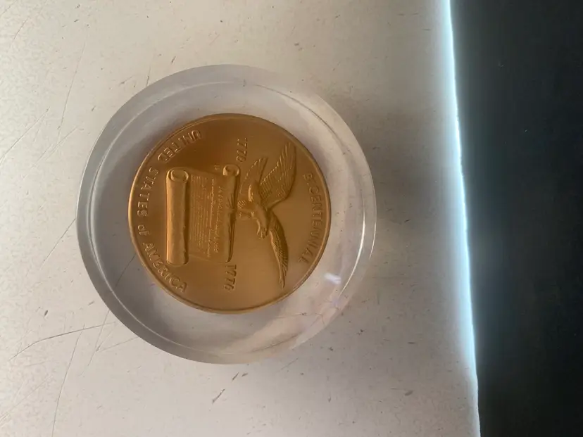 Lucite Bicentennial Paperweight