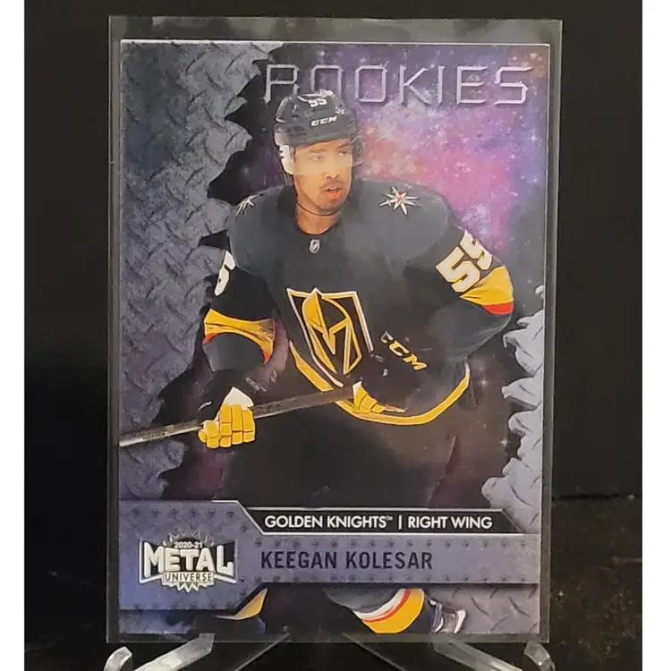 2020-21 Skybox Metal Universe Rookies Keegan Kolesar #106 Blue Spectrum SP