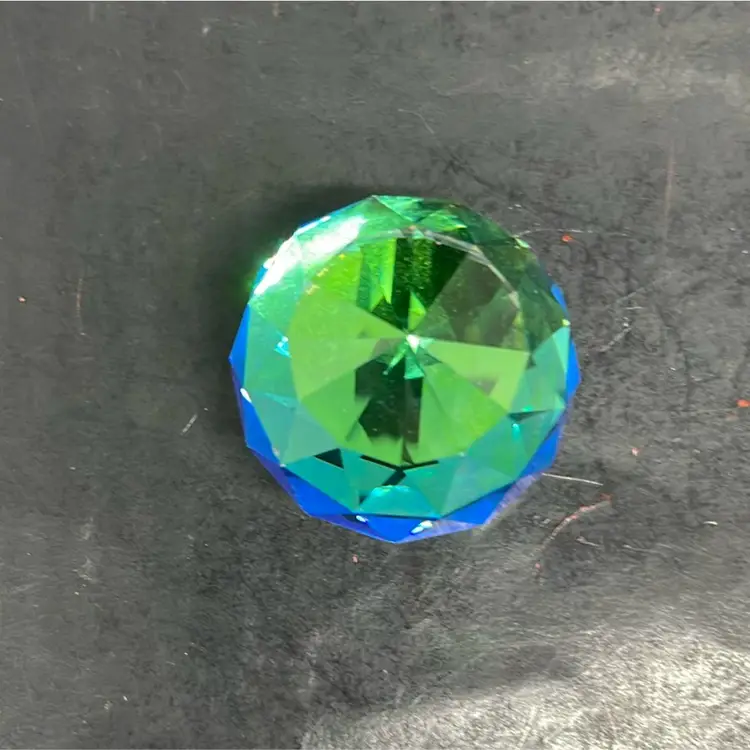 Small Faceted Clear Glass paperweight