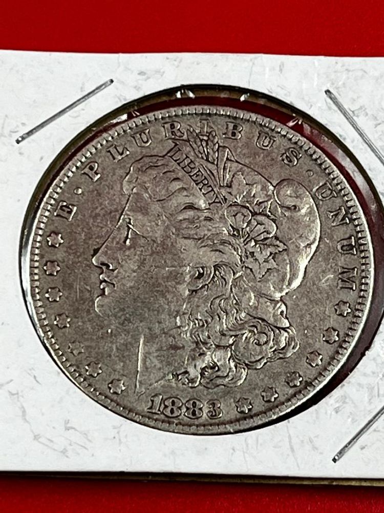 1883 Silver Morgan Dollar Average Circulated
