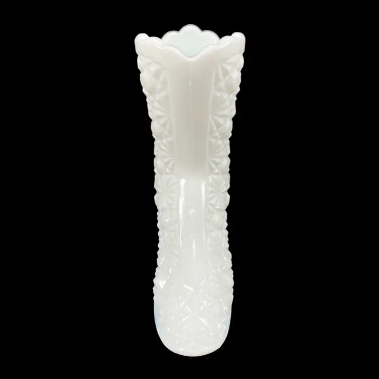 Fenton Daisy & Button Milk Glass Victorian Boot Figurine