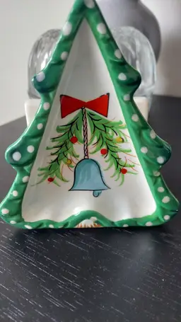Vintage Holt Howard Christmas Tree Ceramic Napkin Letter Holder