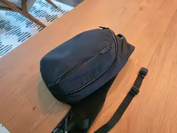 Alpaka Metro Crossbody - Black Axoflux - Left Shoulder