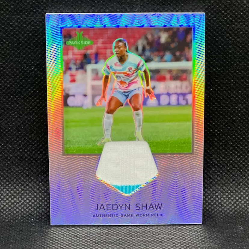 Jaedyn Shaw 2024 Parkside Pacific NWSL Relic 2 Color Soccer Card