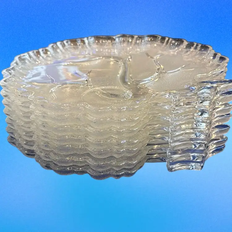 Vintage Hazel- Atlas Tree Of Life Plates Set Of 7