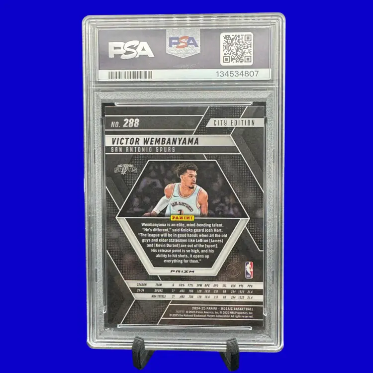 2024-25 Victor Wembanyama Genesis SP City Edition Panini Mosaic Psa 10  #288 *POP 14* San Antonio Spurs
