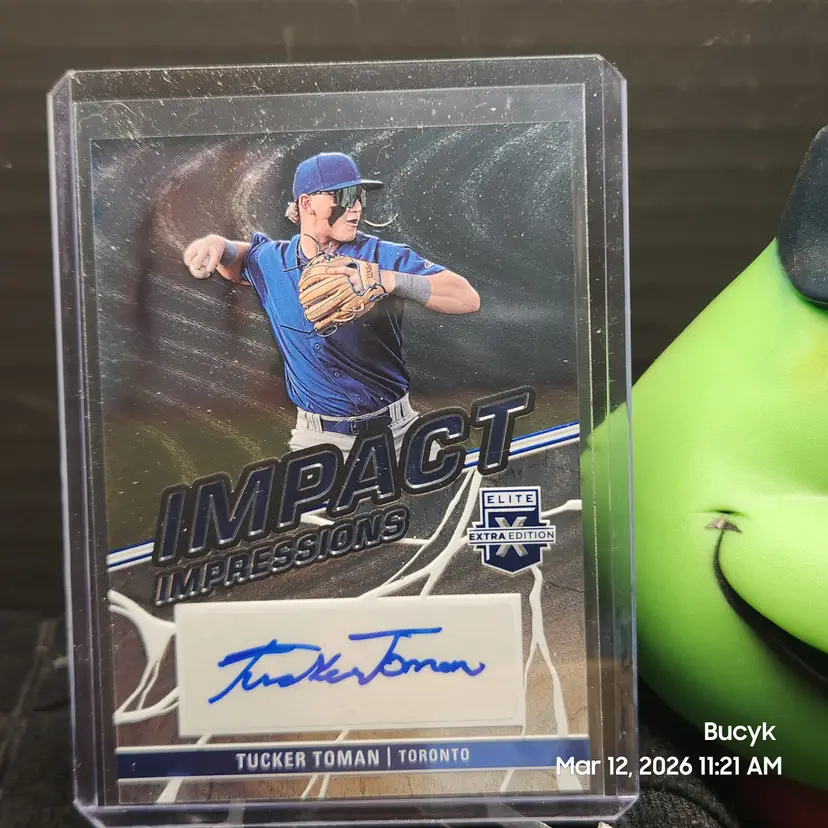 2023 Panini EEE Impact Impressions Auto - Tucker Toman Toronto Blue Jays