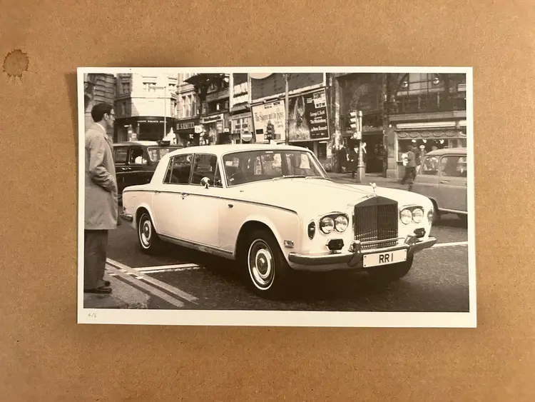 Vtg Rolls Royce Silver Shadow Postcard 8.5”x5.5”