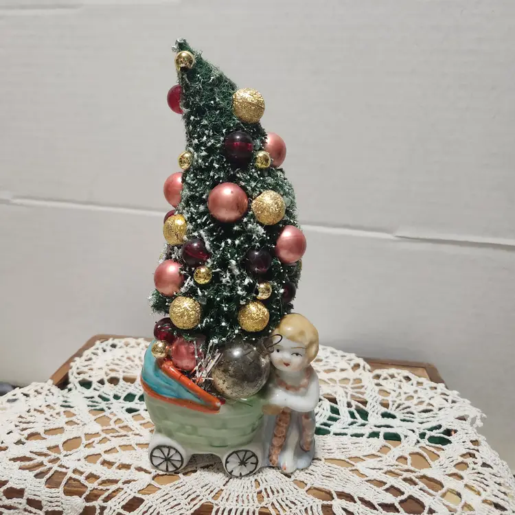 Baby Buggy Christmas Tree Assemblage