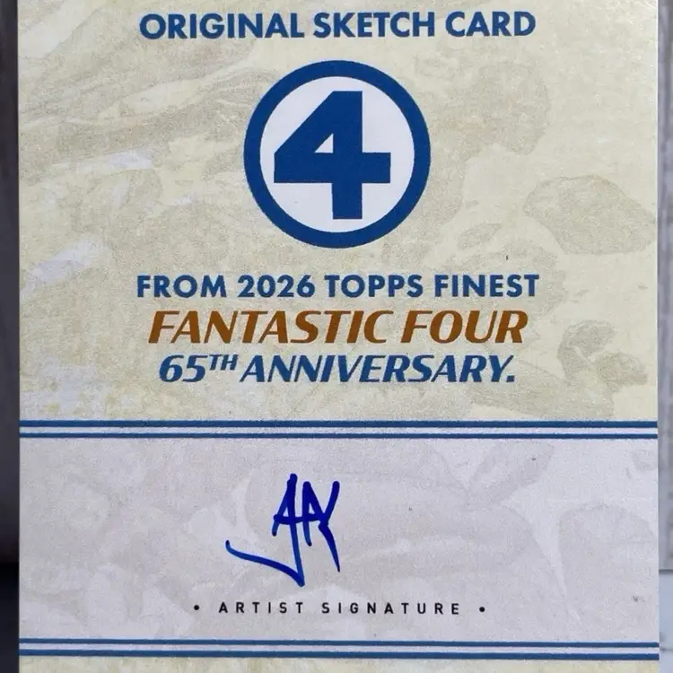Topps Finest Fantastic Four 65th Anniversary KLAW Ajhay Cerezo 1/1 Artist Sketch