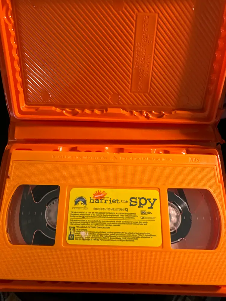 Rare Vintage Nickelodeon Presents: Harriet the Spy 1996 VHS - Orange Cassette + Rugrats Bonus!