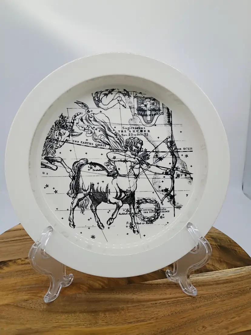 Vintage Iroquois China Sagittarius Astrology Bowl 9.25" MCM Zodiac Rim Soup /Pasta / Salad Bowl.