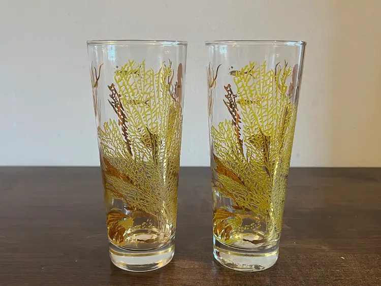 Bartlett Collins Under The Sea Highball Glasses