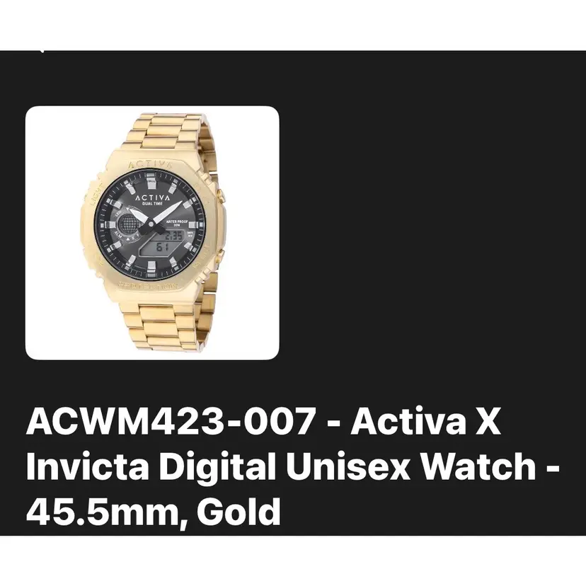 Activa X
Invicta Digital Unisex Watch -
45.5mm, Gold