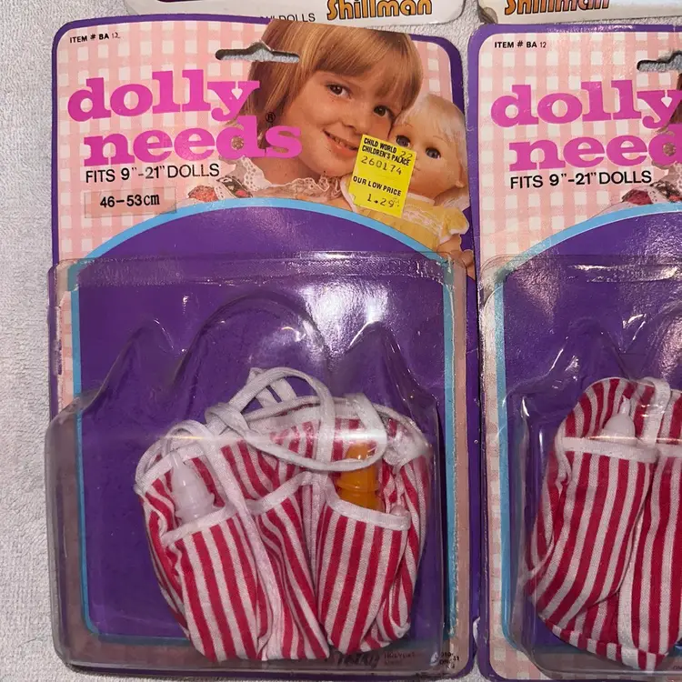 NOS 1978/1980s Vintage Totsy & Shillman Child's Doll Accessories Lot Shoes/Socks