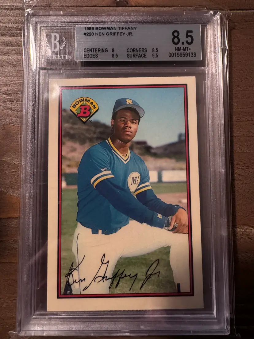 Ken Griffey Jr 1989 Bowman Tiffany #220 RC Rookie BGS 8.5 NMMT+