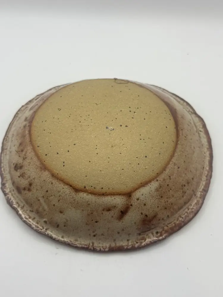 Art Pottery Trinket Dish 6” X 4” Incised Fish In Center