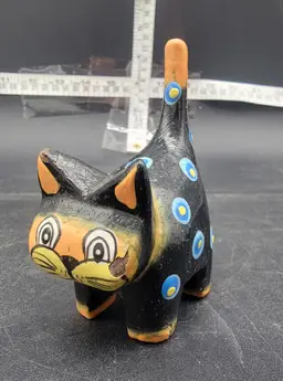 Vintage Small Wooden Cat
