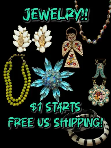 Bakelite, Micro Mosaic, Damascene, Rhinestone, Lucite!