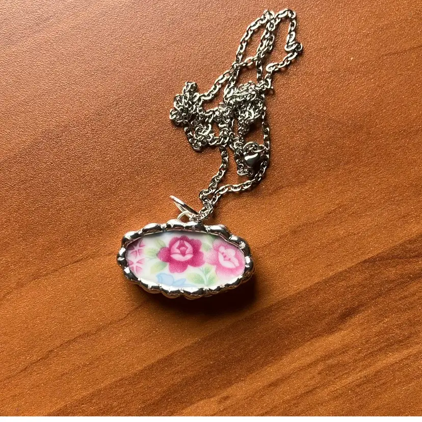 Handmade Dishware Pendant #12