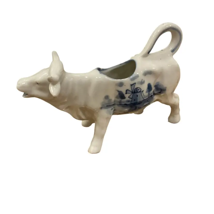 Delft Like Blue & White Cow Creamer