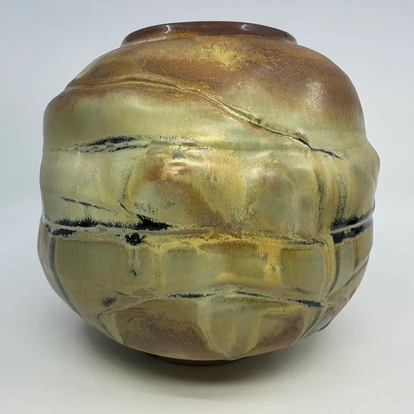 Studio Pottery Vase Signed