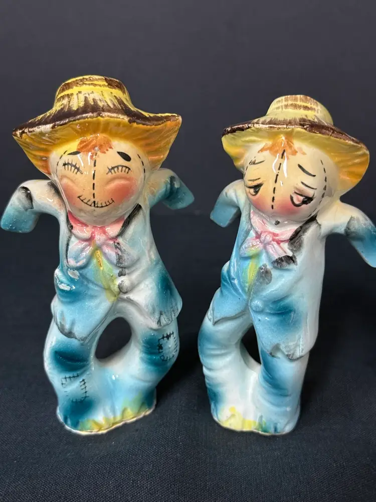 Holt Howard Scarecrows Salt And Pepper Shakers