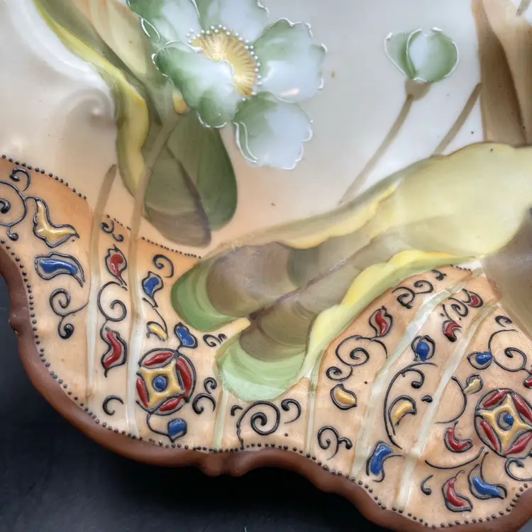 VTG Hand Painted Dresser Bowl Trinket Dish