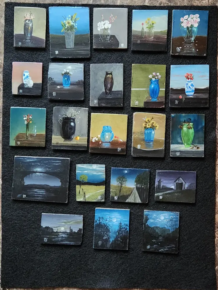 Miniature Oil Paintings (Choice) $12