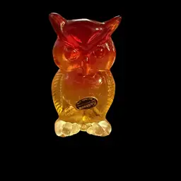 Kanahawa Amberina Owl GLOWS Vintage & Delightful - 3.5”
