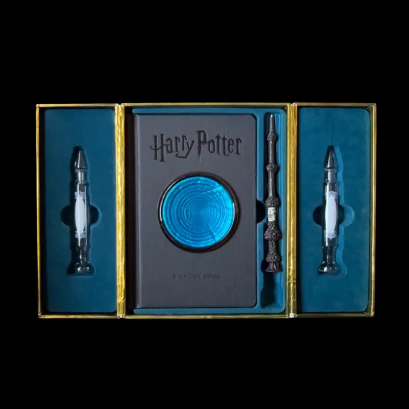 2017 Harry Potter Journal Set Elder Wand Pen, Vials, Dumbledore Pensieve Memory Book New Boxed Set