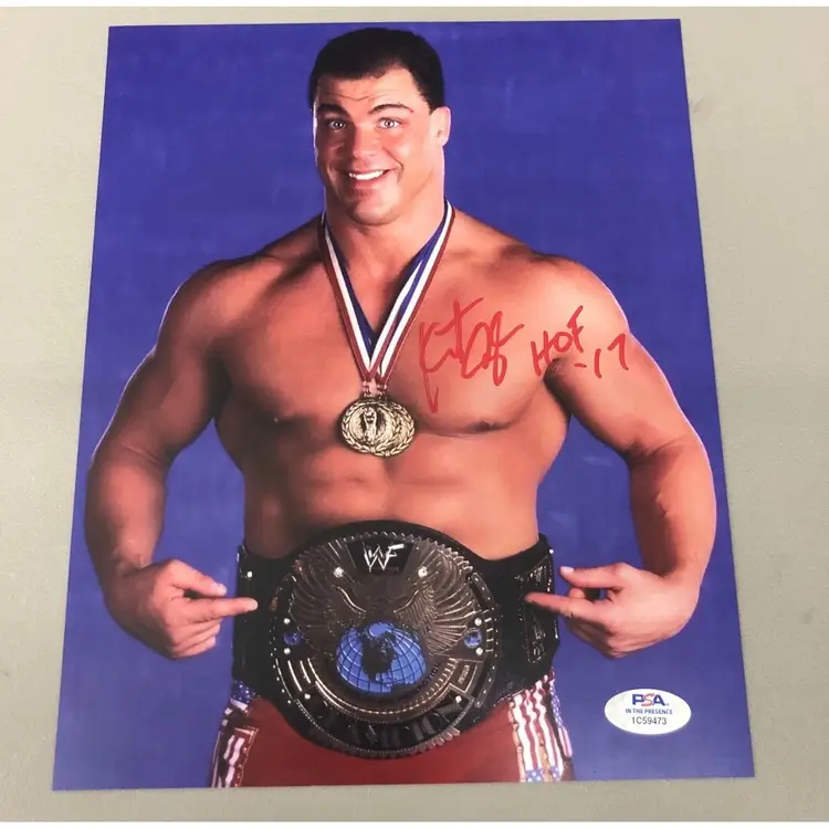 Kurt Angle Signed 8x10 Photo PSA COA WWE Wrestling Autograph