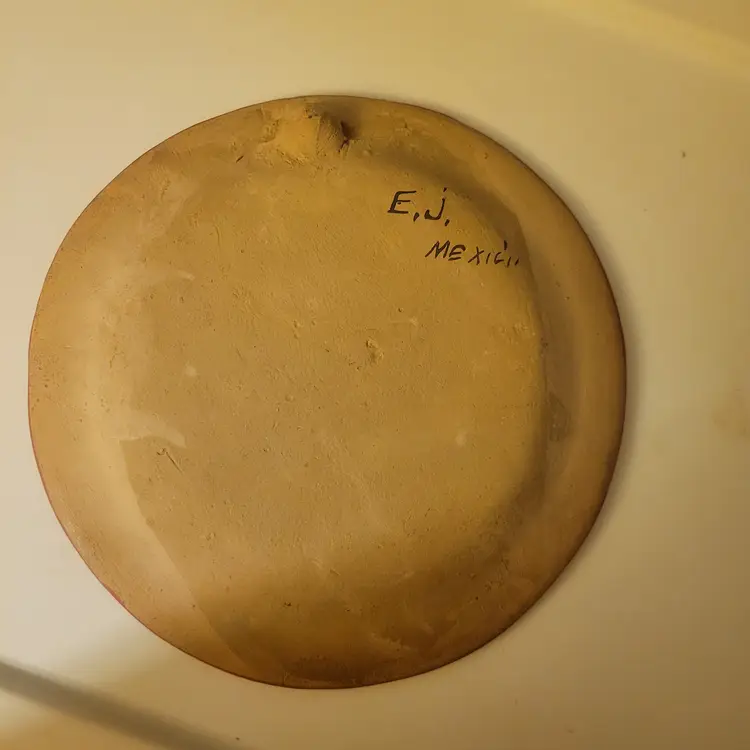 Vintage Handpainted Tonala Face Plate