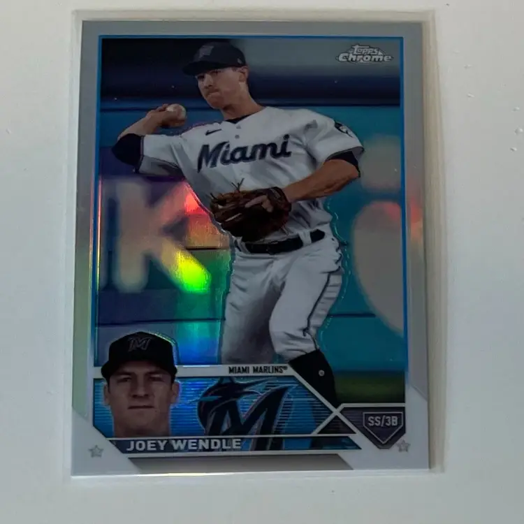 Joey Wendle Chrome Refractor Miami Marlins