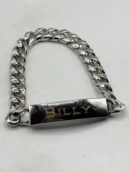 Vintage Speidel silver id name Billy bracelet