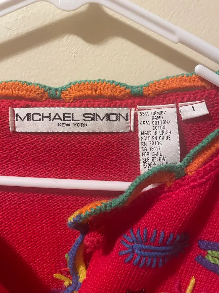 Vintage 1993 Michael Simon Sweater