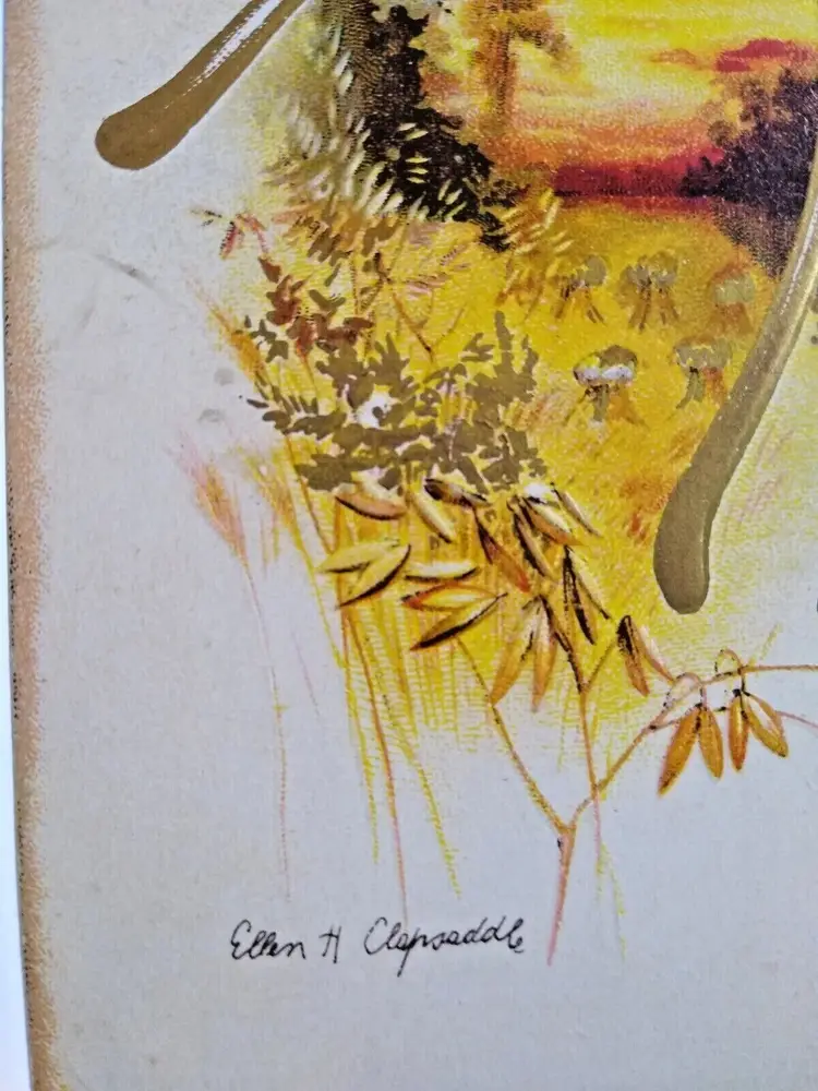 Thanksgiving Postcard Clapsaddle May Only Golden Days Be Thine Series 4440