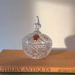 Hand-Cut Anna Hütte Lead Crystal Dish with Lid – Collector Quality