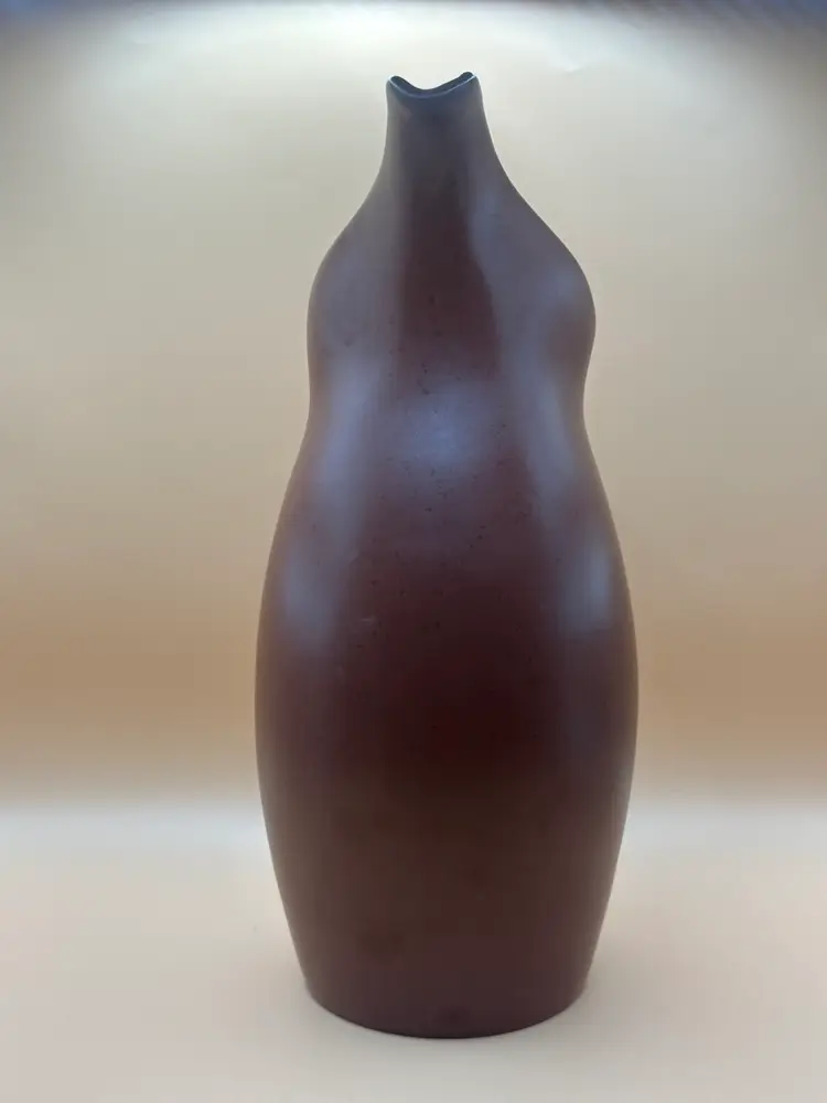 Vintage Royal Haeger Brown Speckled Satin Finish Vase/Pitcher 10 Inches Tall