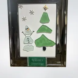 Sea Glass Snowman & Tree - Made By Me